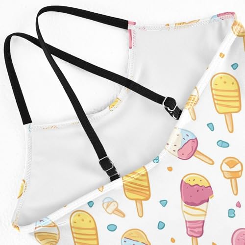 Yuiboo Girl Swimsuit Toddler Girl Bathing Suit Swimsuits for Teen Girls Girls' Swimwear Ice Cream4