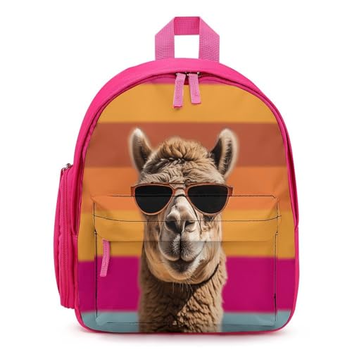 Camel Wearing Sunglasses Mini Backpack Light Weight Small Travel Backpack Shopping Travel Daypack
