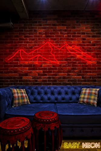 Image of LED Decorative Lights USB Mountains Sunrise Sunset Led Neon Signs Home Decoration Wall Art Holiday Gift Brightness Adjustable 16.5''x9.5''