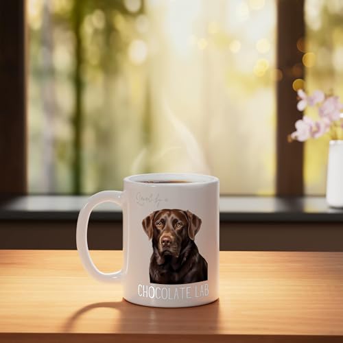 Taza de cerámica para amante de perros Labrador Chocolate miniatura 3