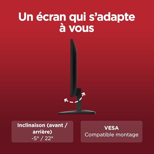 Lenovo L27qe - Écran 27'' QHD (IPS, 100 Hz, 4 ms, HDMI+DP, Cable HDMI) - Noir