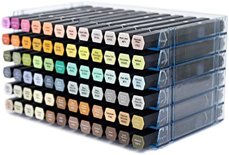 Crafter's Companion Ultimate Clear Alcohol Pen Stackable Storay Trays - Box of 6 - Easily Assembled - Perfect Desk Art Storage
