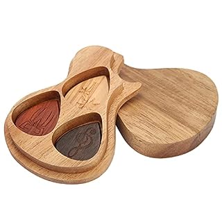 Organisateur de stockage de médiators en bois porte-médiator Banjo pour 3 pièces médiators pièces d’instruments de… - Les Beatles, Paul McCartney, John Lennon, RIngo Starr, George Harrison