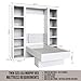 Oakland Living Easy-Lift Twin Murphy Wall Bed in Dark Grey with Two Bookshelves