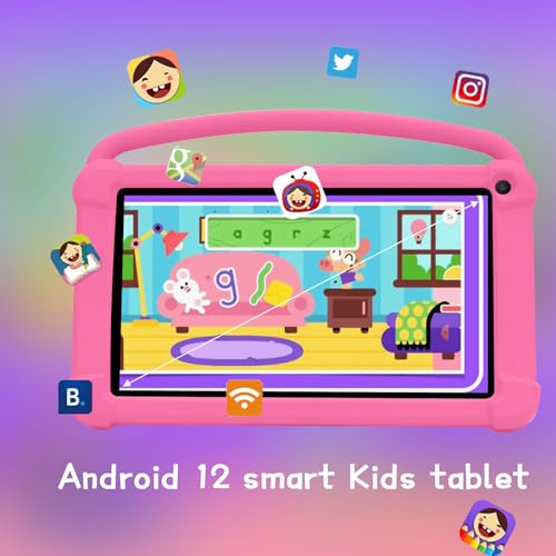 YQSAVIOR Kids Tablets, Android 12 Tablet for Kids, 4GB RAM 32GB ROM Toddler Tablet 7 inch IPS Screen の商品画像 2