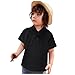 Kids Boys Pique Polo Shirts Short Sleeve School Uniform Solid Stretch Pullover Clothes Summer Casual Uniform Sport Tops Black 18-24 Months
