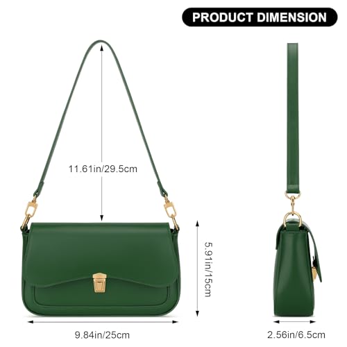 Image of KKXIU Small Shoulder Bag for Women Cute Hobo Handbags Mini Clutch Purses | Classic Trendy Retro Underarm Crossbody Bag with Detachable Straps, Zipper Closure