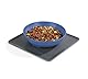 Yummynator 08188 Rutschfeste Matte mit Futternapf, BPA mit Tiernapf-System: Vereint Napf und Platzmatte für Katze oder Hund, M, grau/blau