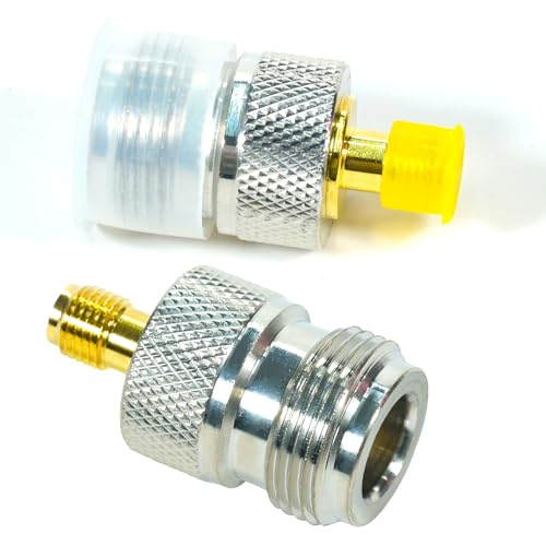 Fohevers 2 Pcs N Female Jack to SMA Female Adapter Coaxial Connector for RF WiFi Antenna Extension Cable Telecom Broadcast Radios Wi-Fi - Image 4