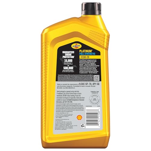 Image of Pennzoil Platinum Full Synthetic 5W-20 Motor Oil, 1 Quart
