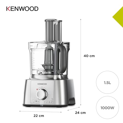 Kenwood Robot da Cucina MultiPro Express FDP65.590SI con Ampia Gamma di Accessori, Ciotola di Capacità 3 L, Potenza 1000 W, 2 Velocità Più Pulse, Argento - Immagine 4