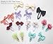 100 Pcs Mixed Ribbon Bows Organza Flower Lace Bead Appliques for Craft DIY, Hair Bows, Headbands, Sewing, Gift Decor (Assorted Colors)