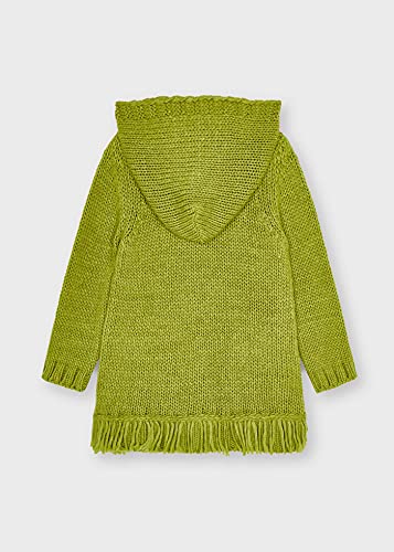 Mayoral Fringed Knit Cardigan for Girls Olive2