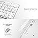 OMOTON Wireless Bluetooth Keyboard with Numeric Keypad for iPad Pro 11/12.9, iPad 10.2 inch 2019, iPad 9.7 Inch, iPad Air 3/2/Air, iPad Pro 10.5, iPad 4/3/2, iPad Mini, All iPhones, Silver