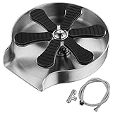 【Einfaches DIY-Projekt】 Es ist kein Klempner erforderlich - ziehen Sie einfach den Seifenspender aus Ihrer Küchenspüle heraus, setzen Sie unseren Edelstahl-Gläserreiniger ein. Dieses Produkt cup washer enthält eine Metalltassenwaschmaschine, 3/8 T-Stück, Nylon-Schlauch und Installationsanleitung, damit Sie schnell installieren können.