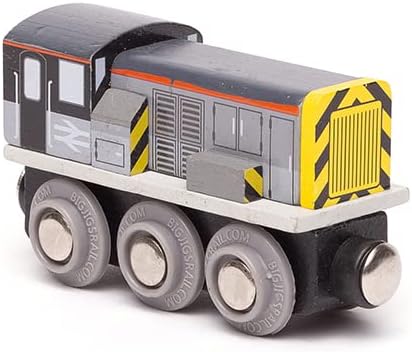 Miniatura 2 de Bigjigs Rail Class 8 Diesel Shunter - Trenes de madera vintage, juguetes y accesorios ferroviarios para niños, regalos para niños pequeños y niños,