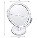 Danielle Creations 6.75-Inch Double Sided Vanity Makeup Mirror with Ultra Vue Glass, 12x Magnfication, Clear Acrylic