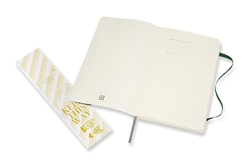 Moleskine Caderno clássico, capa macia, grande (12,7 cm x 21 cm), pautado/forrado, verde murta, 192