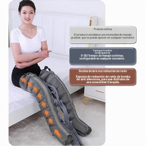 Máquina de Presoterapia Profesional, 8 Cámaras para Piernas, Abdomen y Brazo, Masaje Compresión de Aire para Drenaje Linfático, Equipamiento de Cuerpo Completo