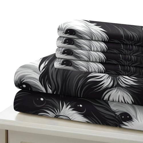 Housse de couette chien 3D anti-tache en microfibre légère pour un entretien facile