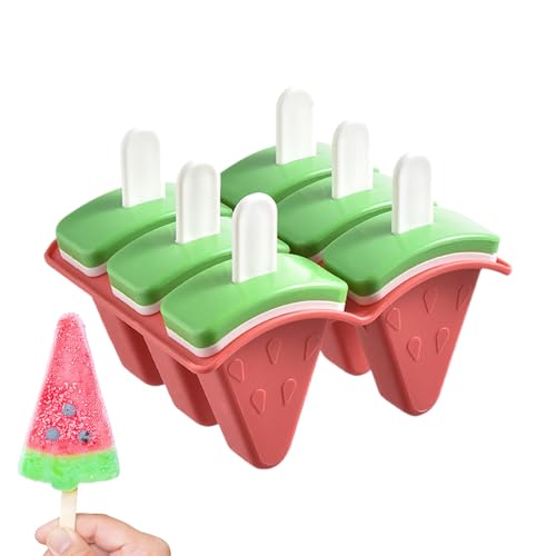 ycezw Molde de Hielo para Bebé,Molde Reutilizable Para 6 Pájaros Sandía | Bandejas Cubos de Postre Tartas Lollipops Yogur de Verano
