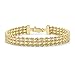 Produktbild CARISSIMA Gold 9 Karat Gold 3-strängiges Seilarmband von 18 cm/7 für Damen (Gelb, 7 Zoll)