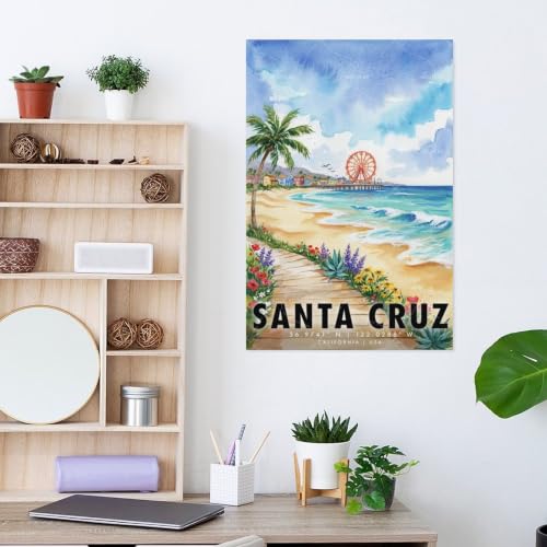 Paysage urbain de Santa Cruz AOJYLXE grand poster mural 60x90
