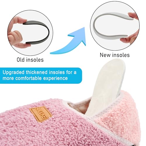Image of ANLUKE Slipper for Women Men Slipper Socks Fuzzy House Shoes Rubber Sole Slip On Soft-Lightweight Non Slip Indoor /Outdoor