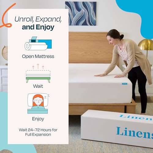 Image of Linenspa 12 Inch Gel Infused Memory Foam Mattress - King Size - Plush - Cooling Gel - Mattress in a Box - Primary or Guest Bedroom - Pressure Relieving and Breathable - CertiPUR-US Certified