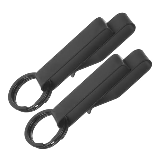 UKCOCO 2 piezas Porta Llaves de Cinturón de Acero Inoxidable Clip Resistente y Duradero para Llaveros Gancho Práctico para Llaves y Accesorios Diseño Decorativo y Versátil para Uso