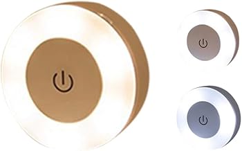 BluFied LED ナイトライト タッチライト USB充電式 授乳ライト ベッドサイドランプ 無段階調光 明るさメモリ機能 マグネット付き 両面テープ 取り付け簡単 廊下 寝室 トイレ クローゼット キャビネット キッチン 0.6W （黄色の光）