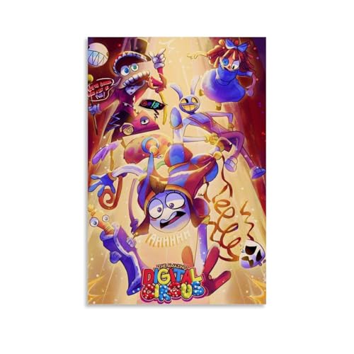 The Amazing Digital CircusOil Painting Canvas Printing Waterproof and Stain Suitable for any decorative style of Bedroom Living Room OfficeUnframe-style50x75cm (50x75cm)