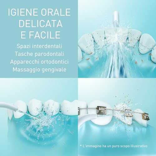 Panasonic Serie 300 Irrigatore Orale EW-DJ27-A303, Idropulsore dentale, 200ml, IPX7, 4 Ugelli Standard, 5 Impostazioni di Pressione, Accessorio da Viaggio, Blu - 3