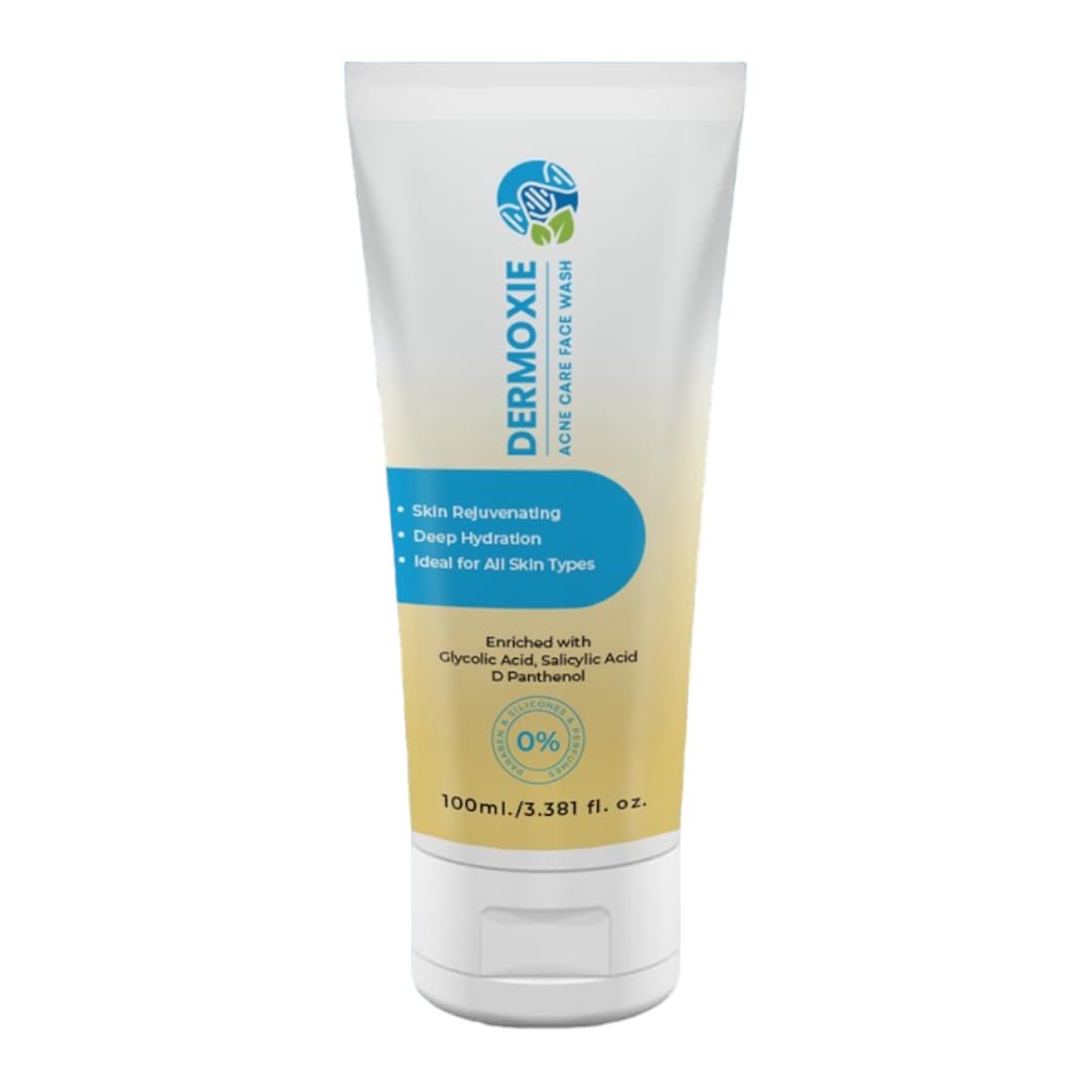 Dermoxie Acne Care Face Wash, Enriched with Glycolic Acid, 2% Salicylic Acid, Panthenol (300ml (Pack of 3))