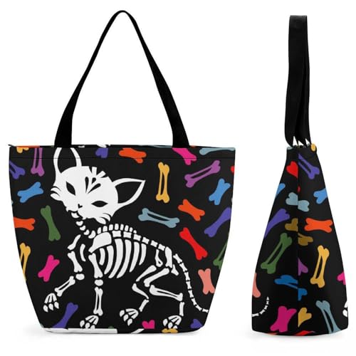 Sac de voyage squelette chat grand compartiment contre le manque de place femme