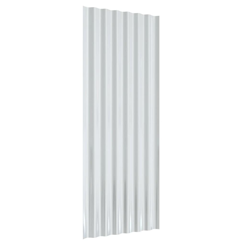 vidaXL 12x Panneaux de Toiture Tôles Profilées Bricolage Toit Cabane Abris de Jardin Étable Maison Mobile Acier Galvanisé Vert 100x36cm
