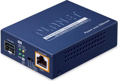 Convertisseur 1-Port 100/1000X SFP vers Ethernet pour réseau fibre optique stable