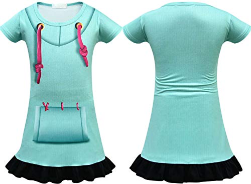 Little Girls Cartoon Costume Dress Cosplay Princess Birthday Party Outfits 3D Printed Clothes2