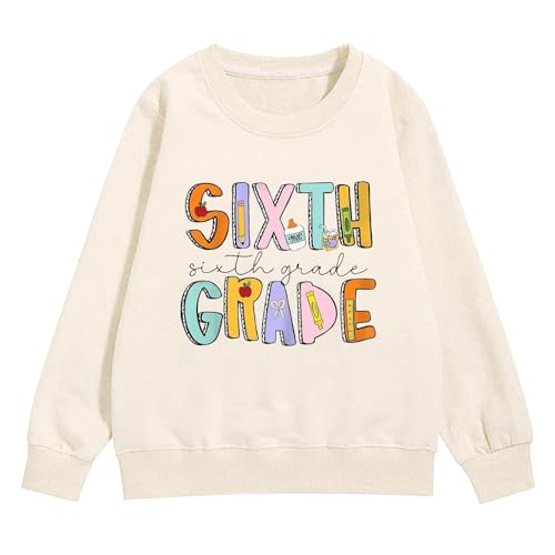 Teen Girls Oversized Sweatshirt School Season Graphic Crewneck Pullover Tops Kids Long Sleeve Cute Trendy Tops Fall Winter2