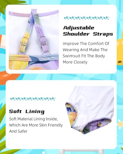 Image of Girls One Pieces Swimsuit Cute Swimwear Bathing Suits 2-12 Years
