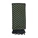 Explore Land Cotton Shemagh Keffiyeh Tactical Desert Scarf Neck Head Wrap with Tassel for Men Women (Black and Green, one size)