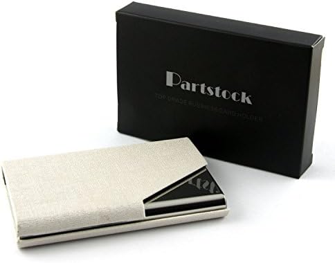 Partstock(TM) Business Name Card Holder Luxury PU Leather & Stainless Steel Multi Card Case, Wallet Credit card ID Case/Holder For Men & Women - Keep Your Business Cards Clean, with Magnetic Shut.(W