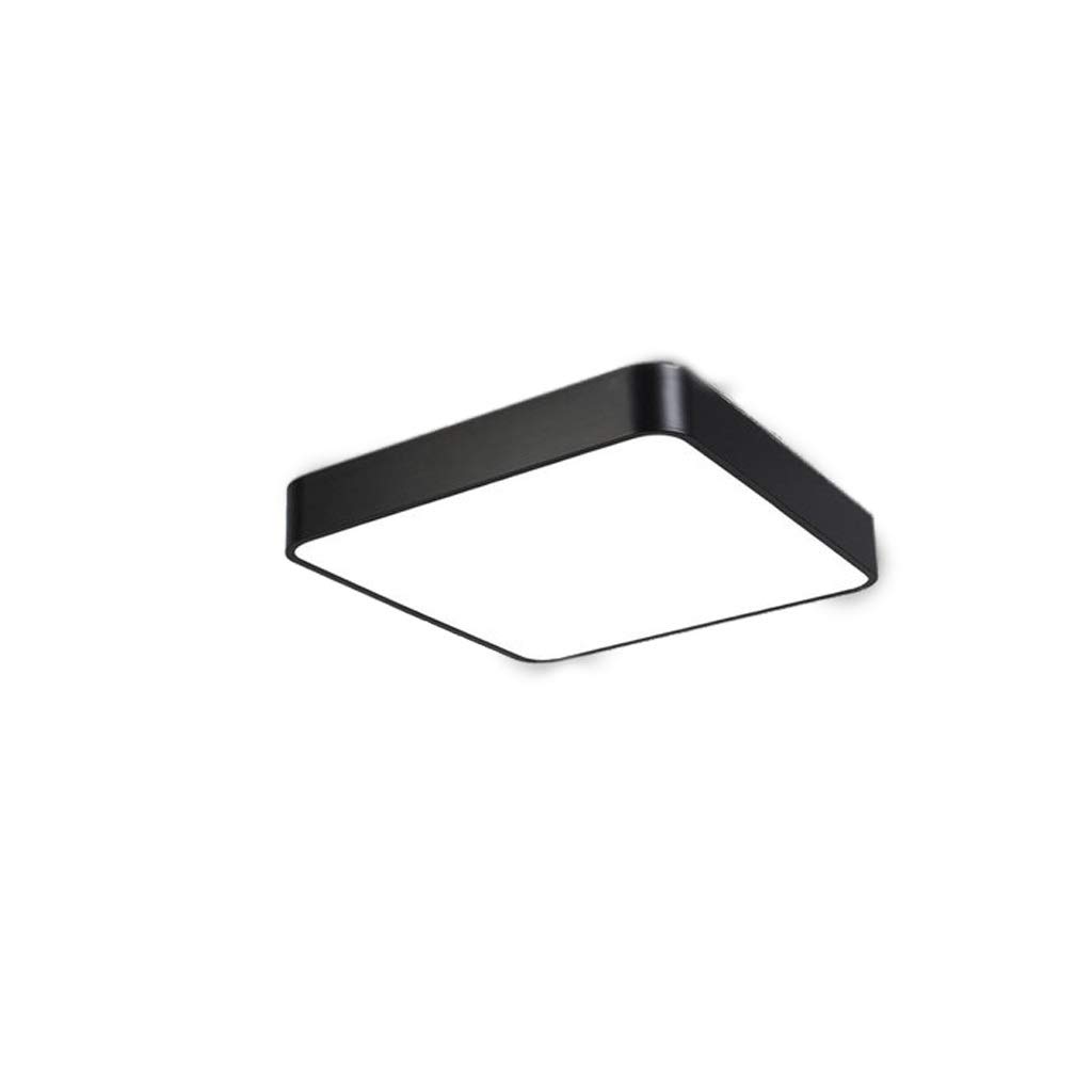 HynJGih LED Square Ceiling Light Modern Simple Rectangular Aisle Corridor Light Square Office Ceiling Light(Schwarz,80 * 80cm)