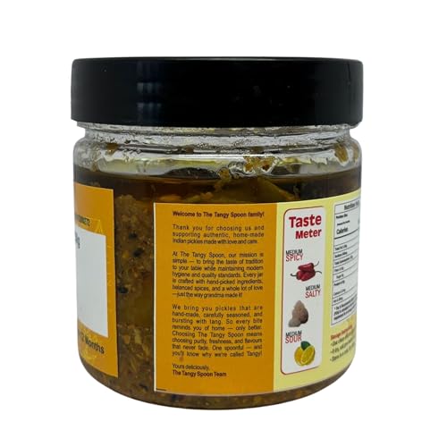 Image of The Tangy Spoon Mixed Pickle 400g | Mix Veg Achar | Spicy & Tangy Indian Mixed Achar | Mango Lime Chilli Ginger Carrot Pickle | Traditional Homemade Style Achaar | Grandmother Swad I