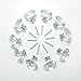 10PCS 40MM Diamond Crystal Glass Cabinet Knobs Cupboard Drawer Pull Handle,3 Size Screws