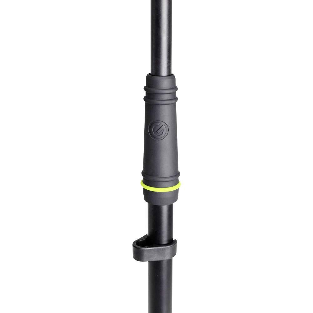Gravity MS 4322 HDB Schwerer Mikrofonständer mit Dreibein-Klappfuß und 2-Punkt Ausziehgalgen schwarz GMS4322HDB