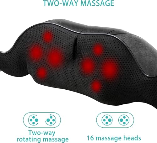 AERLANG Massagegerät Schulter Nackenmassagegerät mit Wärme, Weihnachtsgeschenke, Shiatsu Rückenmassagegerät Massagegerät Nacken,Rücken,Nacken Geschenke für Frauen, Männer 3