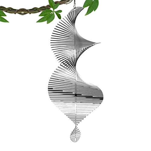 Windspiel Aus Edelstahl – 3D Wassertropfen-Design, Garten-Deko, Reflektierend, Für Innen & Außen