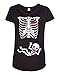 Maternity Baby Boy Skeleton Pregnant Black DT T-Shirt (Medium, Black)