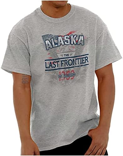 Alaska United States of America Motto Graphic T Shirt Men or Women Sport Grey
